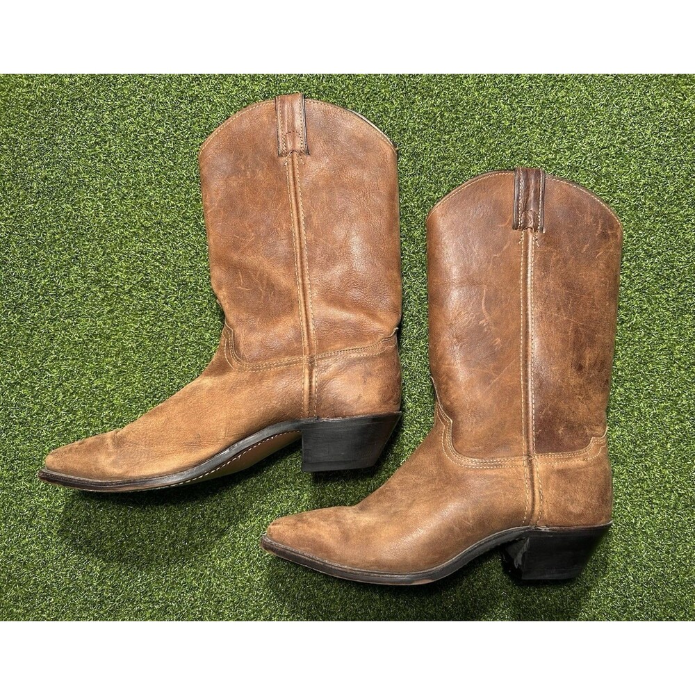 Abilene Women’s Cowgirl Western Brown Suede Leather Boots Size 9 M Made In USA